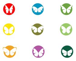 Mariposa conceptual simple, colorido icono. Logo. Ilustración vectorial