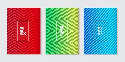 Set of background minimal covers design abstract cool halftone gradient line pattern. Future geometric template. vector