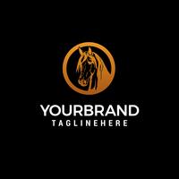 head horse luxury logo design concept template vector