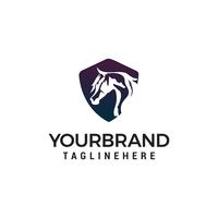 horse head logo design concept template vector