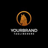 horse head logo design concept template vector