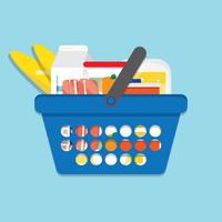 shopping basket vector illustration