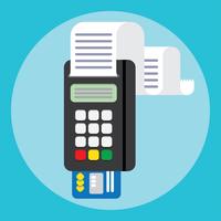 Pos terminal in flat style. payment. vector