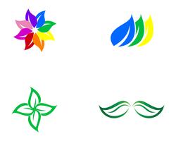 green leaf ecology nature element vector icon,