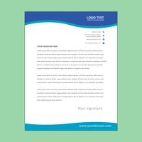 Blue awesome letterhead pad vector