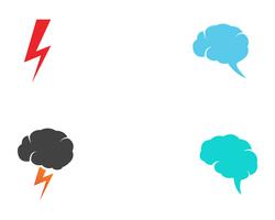 flash thunderbolt logo template vector