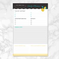 Vector Daily Planner Template