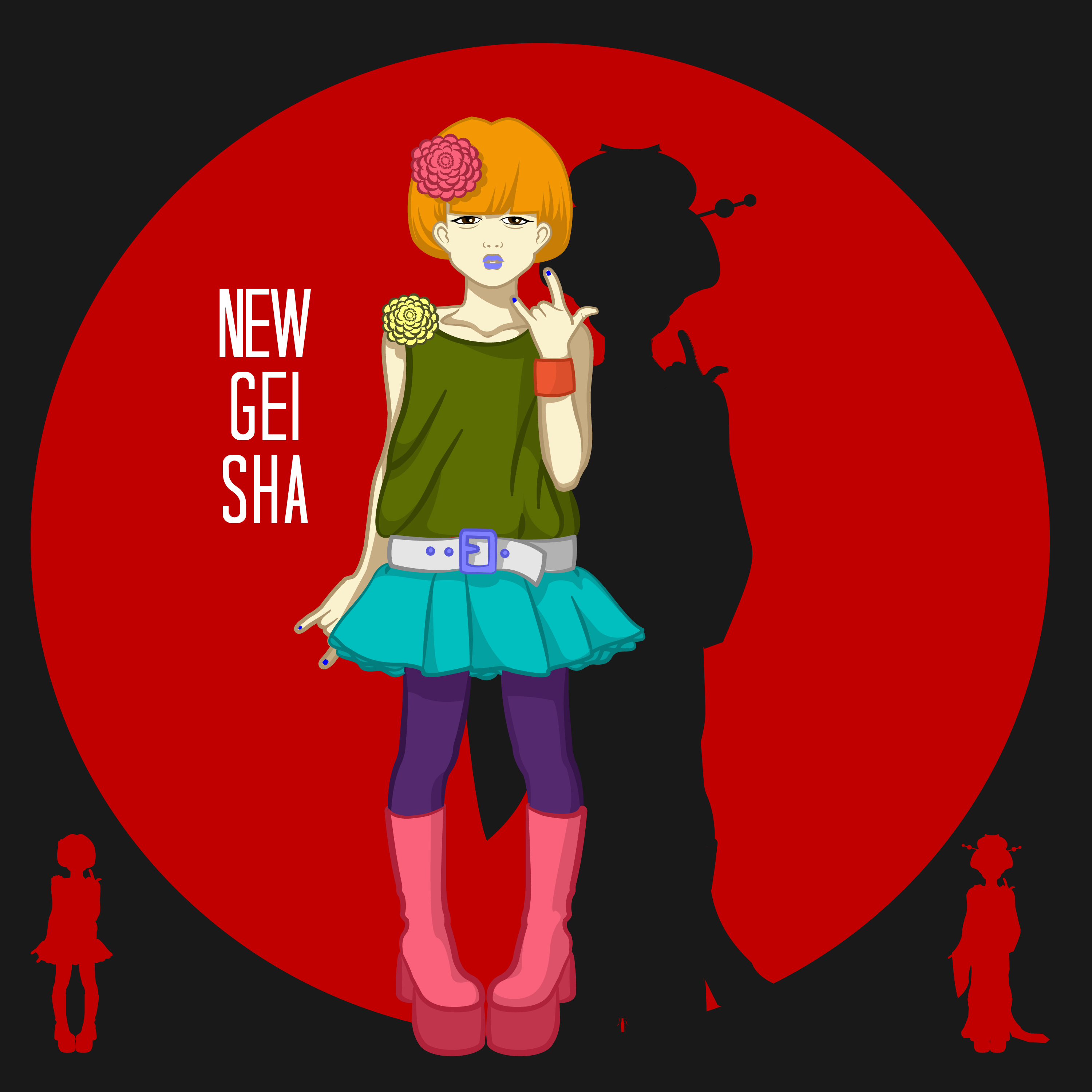 Japanese Girl Young Geisha Download Free Vectors Clipart