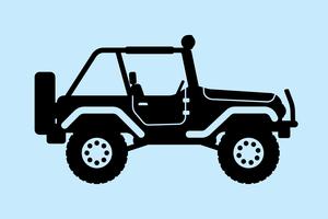 Silueta de jeep ilustración vectorial vector