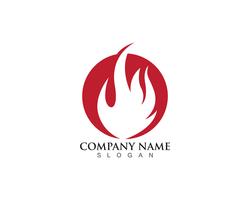 plantilla de logotipo de llama de fuego vector