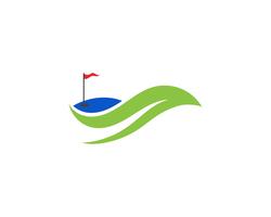 Golf club icons symbols elements and logo vector images