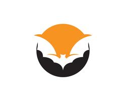 Plantilla de logo de murciélago negro fondo blanco iconos iconos vector
