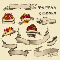 Tattoo Ribbon Set vector