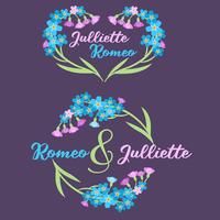 Forget Me Not bouquet  vector