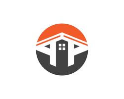 logotipo de los edificios domésticos y plantilla de iconos de símbolos, vector