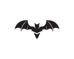 Bat black  logo template white background icons app vector