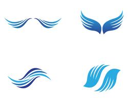 Wings bird sign abstract template icons app vector