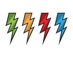 Lightning bolt flash thunderbolt icons vector