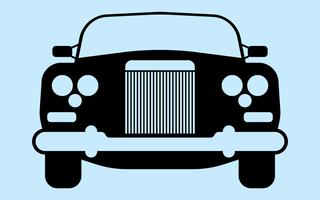 Retro car silhouette vector