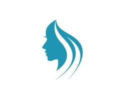 hair woman and face logo and symbols ,, vector