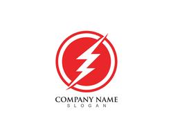 flash thunderbolt logo template vector