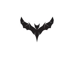 Bat black  logo template white background icons app vector