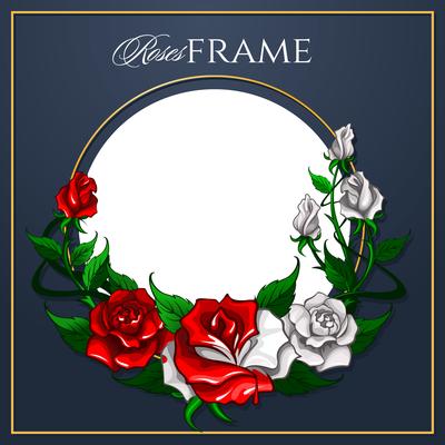 Roses Frame for greeting card