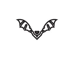 Bat black  logo template white background icons app vector