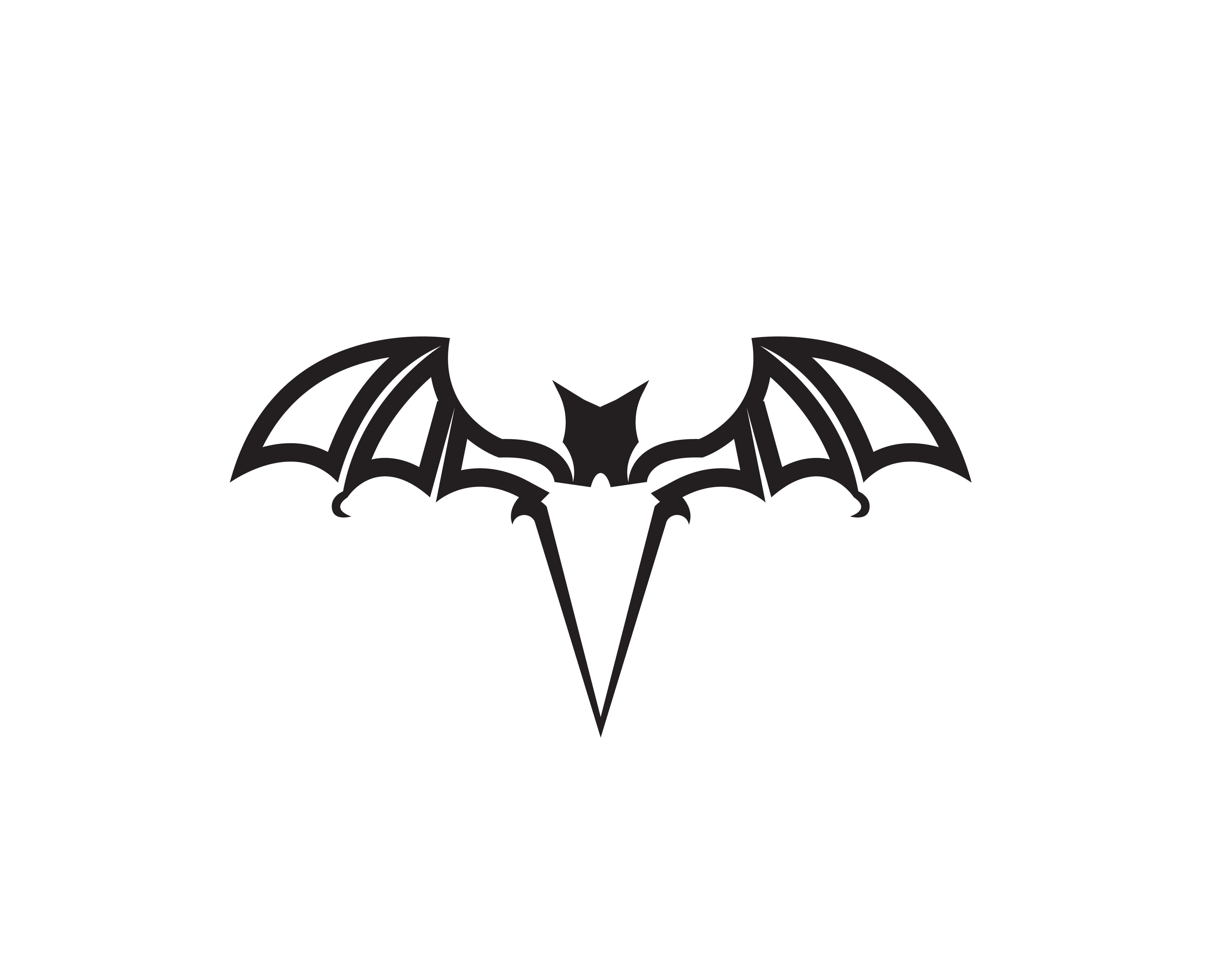 Bat Black Logo Template White Background Icons App Download Free