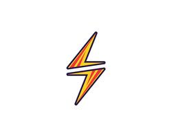 Flash power thunderbolt icons vector