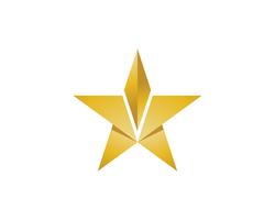 Diseño del ejemplo del icono del vector de la plantilla del logotipo de la estrella