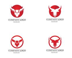 Bull horn logo and symbols template icons  vector