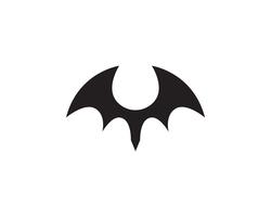 Bat black  logo template white background icons app vector