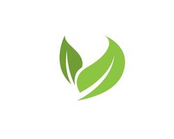 green leaf ecology nature element vector icon,
