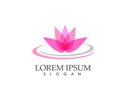 Belleza Vector Lotus flores diseño logo icono de plantilla