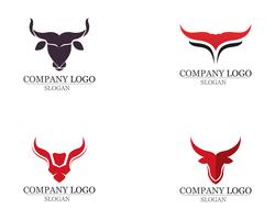 Bull horn logo and symbols template icons  vector