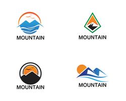 Minimalist Landscape Mountain logo design inspirations vector