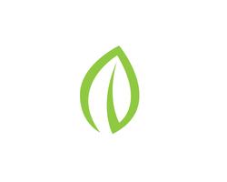 Logotipos de ecología de hoja de árbol verde. vector