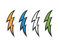 Lightning bolt flash thunderbolt icons vector