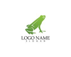 frog green symbols logo and template icons app vector