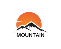 Minimalist Landscape Mountain logo design inspirations vector