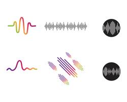 Sound waves vector illustration