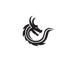 Dragon logo icon vector