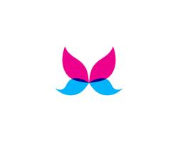 Mariposa conceptual simple colorido logo vector