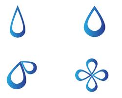 Aplicación de iconos de logotipo y símbolos de la naturaleza del agua. vector