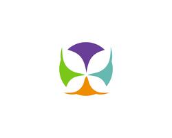 Mariposa conceptual simple colorido logo vector