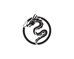Dragon logo icon vector