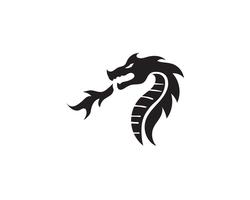 Dragon logo icon vector