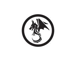 Dragon logo icono vector