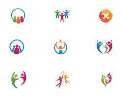 Adoption and community care Logo template vector